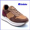 Inblu Scarpe sneakers donna INBLU zeppa leggere marroni comode casual autunno inverno