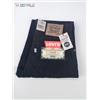 LEVI'S Jeans LEVIS 448 DRILL BUTTON Nero Regular Fit Dritto VINTAGE 90's