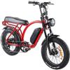 Ztech Bici Elettrica Z-Tech ZT-86-B Legacy 2.0 250W 48V 13Ah Batteria a Litio -Rosso