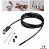 TELECAMERA ENDOSCOPICA 6 LED TUBO FLESSIBILE 2,3,5 MT IMPERMEABILE ANDROID E PC