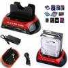 DOCKING STATION HARD DISK 3,5 2,5 SATA IDE 2 HD HDD BOX CASE USB SD TF MS