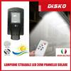LAMPIONE STRADALE LED 30W PANNELLO SOLARE FOTOVOLTAICO TELECOMANDO WIRELESS