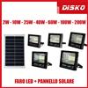 FARO + PANNELLO SOLARE FARETTO LED ENERGIA 2W 10W 25W 40W 60W 100W 200W ESTERNO