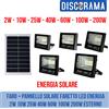 FARO + PANNELLO SOLARE FARETTO LED POTENZA 10W 25W 40W 60W 100W 200W 300W ESTERN
