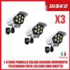 TECAMERA 1-3 FARO PANNELLO SOLARE SENSORE MOVIMENTO TELECAMERA FINTA LED 50W SMD FARETTO