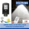 LAMPIONE STRADALE LED 30W PANNELLO SOLARE FOTOVOLTAICO TELECOMANDO WIRELESS