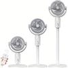 VENTILATORE REGOLABILE PAVIMENTO PIANTANA PORTATILE 360° 5VELOCITA' RICARICABILE