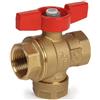 GIACOMINI R701FY023 Valvola a sfera con filtro inox, attacchi F-F G 1/2F GIACOMINI