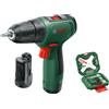 BOSCH EASYDRILL 1200 TRAPANO AVVITATORE CON 2 BATTERIE E 34 ACCESSORI EXTRA