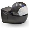 V-TAC VT-8028 5089 SENSORE DI MOVIMENTO A INFRAROSSI PER LAMPADINE NERO IP44
