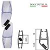 Guarnizione box doccia trasparente con magnete 180° 6/8mm ricambio Doccia