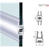 Docciaitalia Guarnizione box doccia trasparente magnetica frontale ricambio vetro 6/8mm