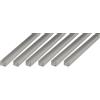 Alberts 498351 - Profilo a U, in alluminio, color argento anodizzato, 1000 x 20 x 10 mm, set da 6