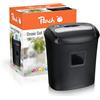 Peach Distruggidocumenti a taglio particelle - 10 fogli - 21 litri - 5 X 16 mm particelle (P-4) - Conforme al GDPR - PS500-40A