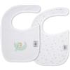 Interbaby Confezione da 2 bavaglini 20 x 30 cm, colore verde