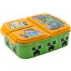 Stor - Stor Minecraft | Tupper con 3 Scomparti per Bambini - Contenitore per Alimenti Infantile - Porta merenda - Tupperware Decorato