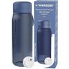 Wessper Borraccia Filtrante in Tritan, 700 ml, Borraccia con Filtro Acqua Actitex Disc, Fiduce il Cloro, Contatore di Sostituzione del Filtro, Bottiglia BPA FREE - Blu