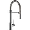 Delta Faucet 9659t-ar-dst Trinsic Pro Single Handle pull-down Spring lavello con beccuccio TOUCH2O Technology, Arctic stainless, 9659-DST