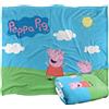 LOGOVISION Peppa Pig Kids Silky Touch, 152 x 127 cm Peppa e George Sunny Day, 50 x 60
