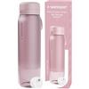 Wessper Borraccia Filtrante in Tritan, 1 l, Borraccia con Filtro Acqua Actitex Disc, Fiduce il Cloro, Contatore di Sostituzione del Filtro, Bottiglia BPA FREE - Rosa