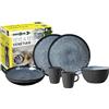 BRUNNER 0830143N.C9X Set Stoviglie da Campeggio per 2 Persone, Tête-À-Tête Venetian, 8 Pezzi