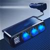 MULTIPRESA SDOPPIATORE PRESA ACCENDISIGARI 12V 24V CON 2 USB AUTO MOLTIPLICATORE