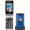 Brondi Amico Prezioso Cellulare Dual Sim per Anziani Colore Blue Metal