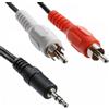 Audio 3,5 Stereo Cavo mm Jack a 2 x RCA maschio 1,5 mt metri pc