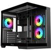 ITEK DARK CAVE CURVED CASE GAMING TOWER ATX PANNELLO FRONTALE E LATERALE IN VETR