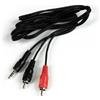 Audio Stereo 3,5 Cavo mm Jack a 2 x RCA maschio 1,5 metri mt ALTA QUALITA' ki