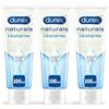 Durex Naturals Gel Lubrificante intimo 100ml x3, con Acido Ialuronico, 300 ml