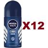 Nivea Men 12 PZ NIVEA MEN DEO ROLL ON COOL KICK 50ML DEODORANTE CORPO UOMO