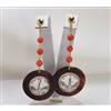 ORECCHINI IN ORO GIALLO 18KT CON CORALLO ROSSO E CAMMEI FIORI OGHT 0680