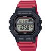 Casio Orologio CASIO WS-1400H-4AVCF Silicone Rosso Chrono Alarm Dual Time Sub 100mt