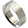 AMEN Padre Smaltato Acciaio , Anello Nostro inciso AVE MARIA ITALIANO gb