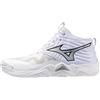 Mizuno Pallavolo MIZUNO Wave Momentum Elite MID V1GA2517 51 bianco argento larghezza 2E