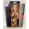 Cottelli Collection Completo set intimo lingerie sexy hot body + manicotti in pizzo taglia S/M