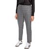 Luisa Viola Pantalone dritto grigio a quadri con risvolto LUISA VIOLA P094F1-7316