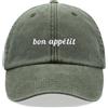 Cap Base Bon Appetit Cappello Baseball Vintage Slavato Unisex Papà Cibo Chef Cucina Funny