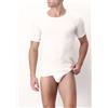 PEROFIL T-shirt M/M Girocollo Lana Seta Cotone BIANCO