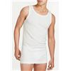 RAGNO 060452 Canottiera Spalla larga Uomo pura lana e cotone BIANCO