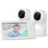 momcozy Baby Monitor con 2 telecamere, 5,5 pollici, 1080P, Full HD,no Wi-Fi