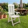 IPAE PROGARDEN Sdraio da Giardino Pieghevole Reclinabile Resina Bianco Yuma IPAE PROGARDEN