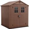 KETER Casetta da Giardino 2 ante Resina 190x183x221 cm Marrone Evotech KETER