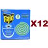 Raid 12 PZ RAID SPIRALE ANTIZANZARE DA 10 SPIRALI ZAMPIRONI INSETICCIDA PER ESTERNI
