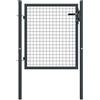 vidaXL Cancello per Giardino in Acciaio Zincato 100x125 cm Grigio