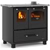 La Nordica-Extraflame Cucina a Legna con Forno 7.5kW Ghisa 96x64 Nero Family 4.5 La Nordica-Extraflame