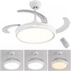 Negozio Matto Ventilatore Da Soffitto Con Luce Led Pale Scomparsa 72W Lampadario Sospensione