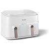 PHILIPS PED FRIGGITRICE AD ARIA DUAL BASKET 9L 1.5KG CON DOPPIO CESTELLO WHITE