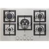 ELLECI Piano Cottura a Gas 5 Fuochi 75 cm colore Inox PIAP751INCS Elleci